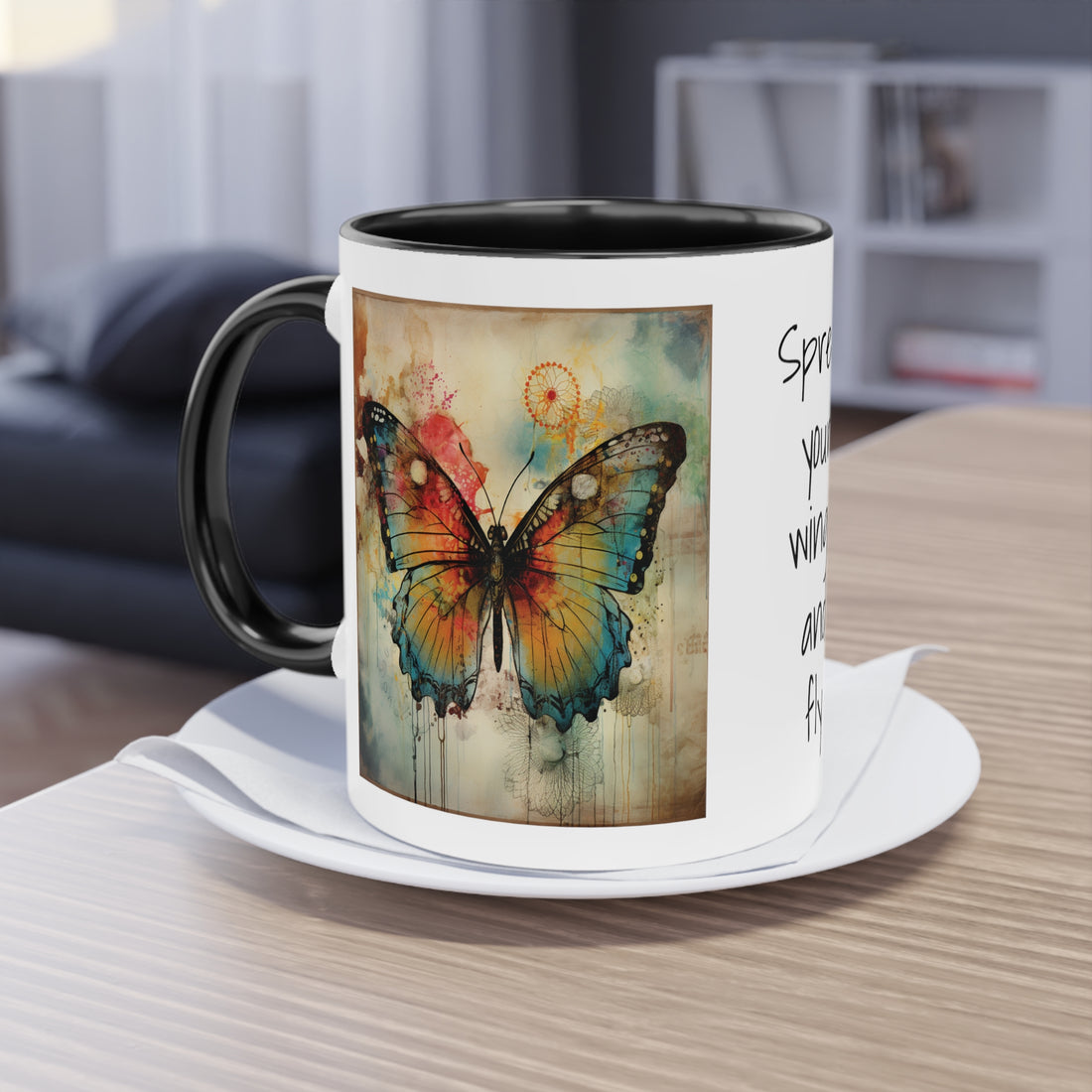 Schmetterling - Tasse zweifarbig, 0.33 l