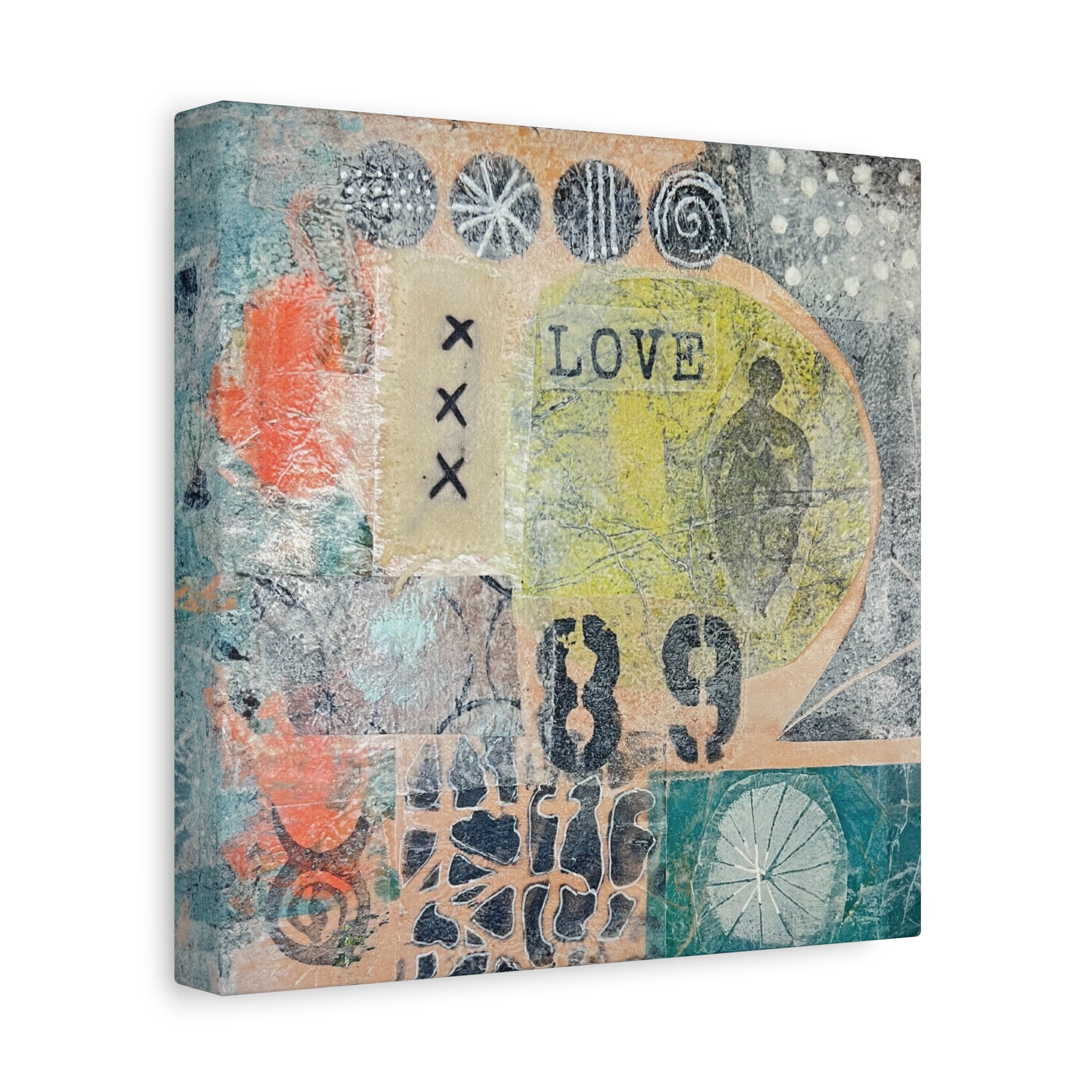 Feminine Love - Mixed Media Collage - Matte Canvas, Stretched